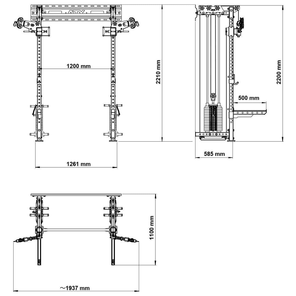ATX Wall Cable Rack WCR-600