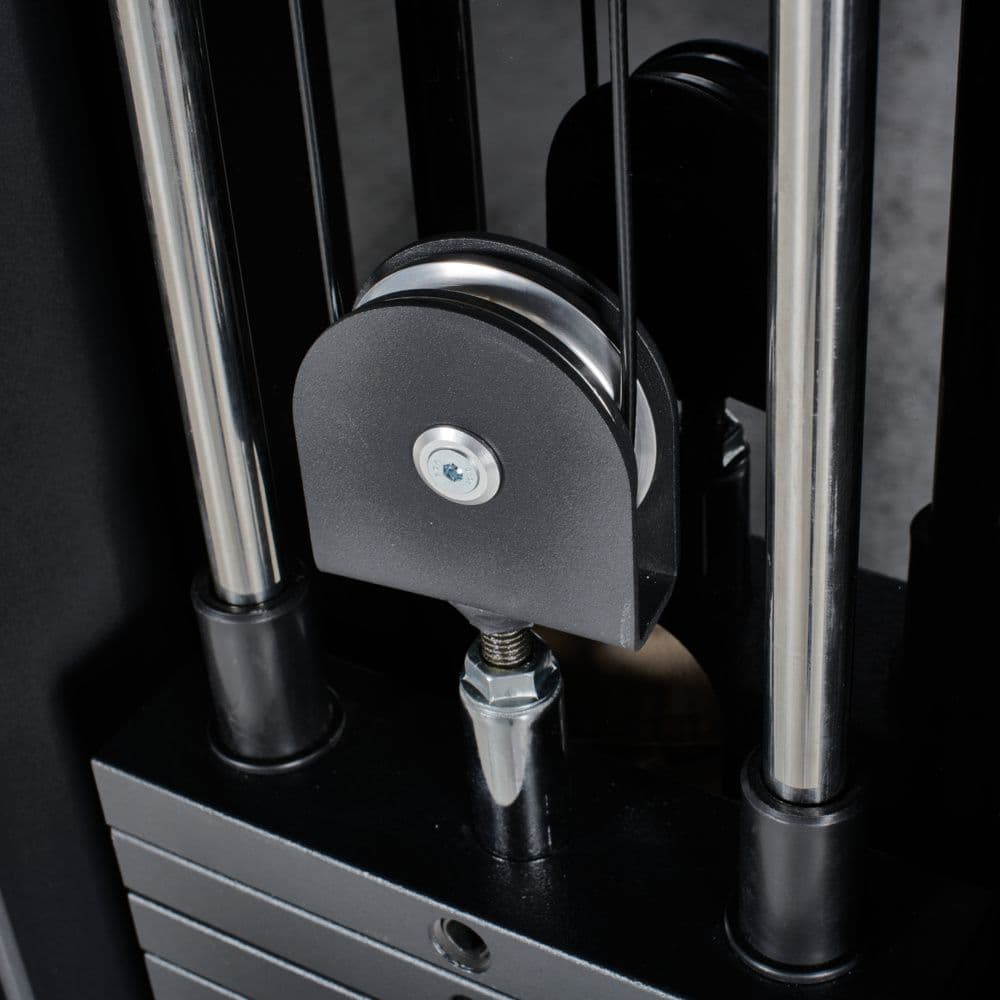 ATX Duo wall-mounted pulley station with 2 x 60 kg weight plates