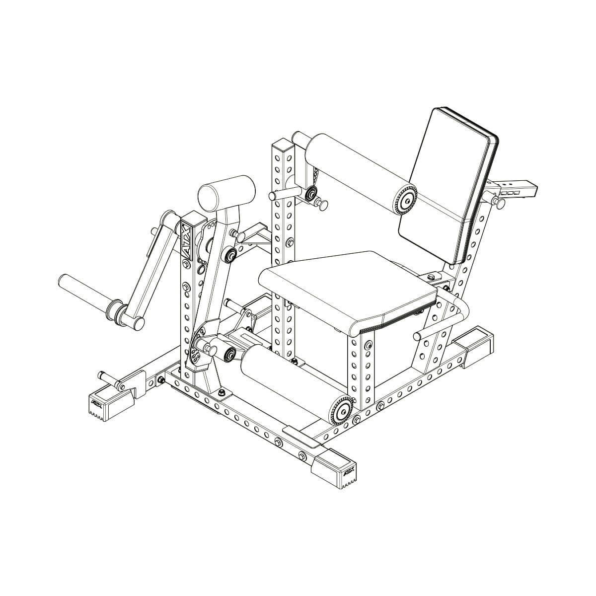 ATX Leg Extension / Leg Curl Combo Seated BCO-680