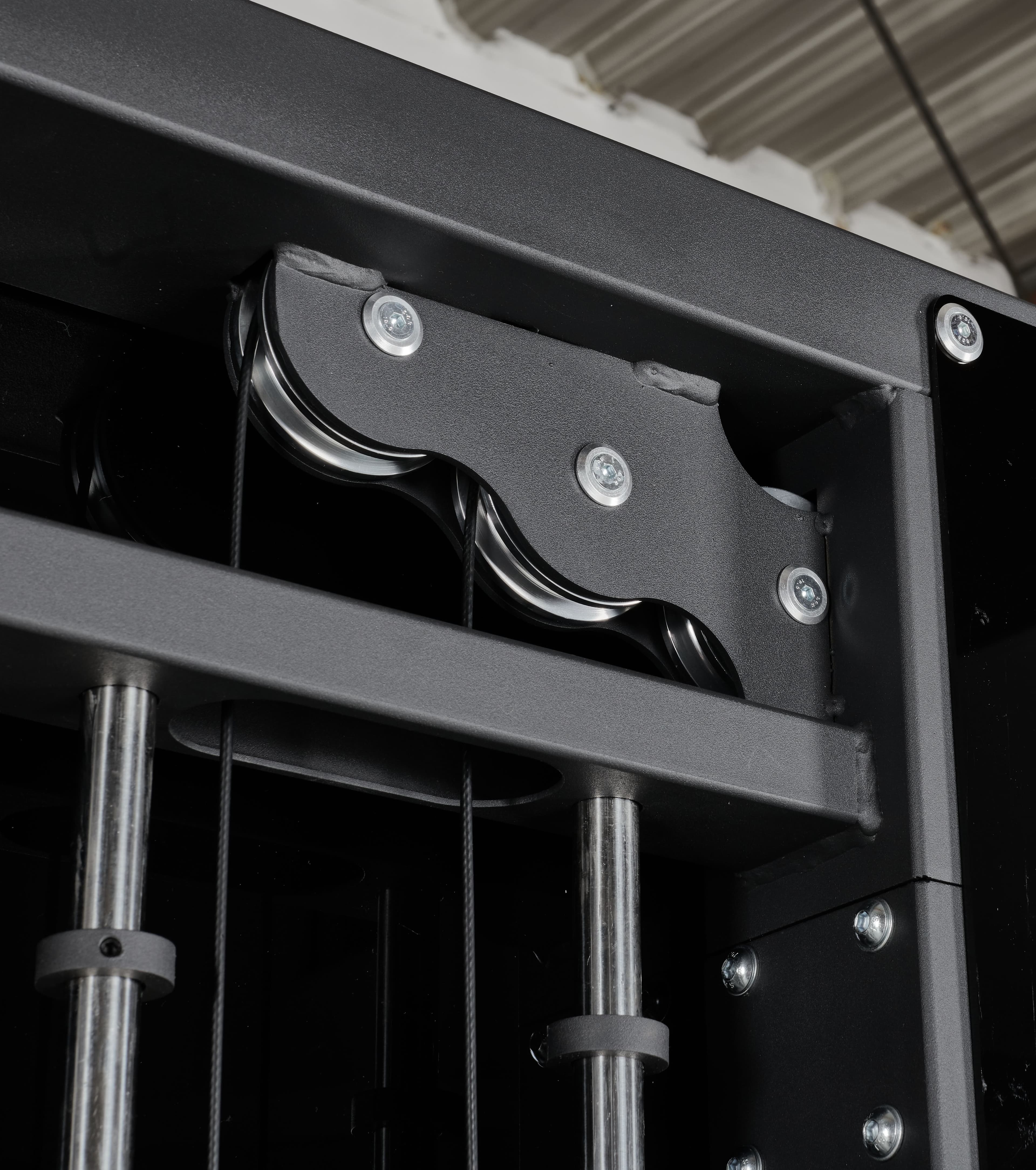 ATX Duo wall-mounted pulley station with 2 x 60 kg weight plates